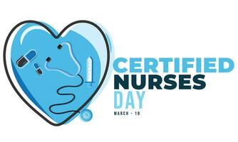 Certified Nurses Day. background, banner, card, poster, template. Vector illustration.