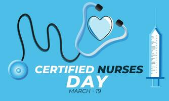 Certified Nurses Day. background, banner, card, poster, template. Vector illustration.