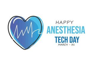 Anesthesia Tech Day. background, banner, card, poster, template. Vector illustration.