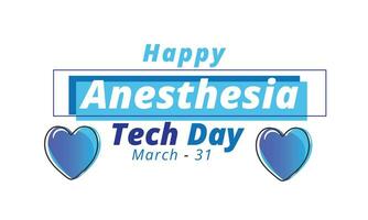 Anesthesia Tech Day. background, banner, card, poster, template. Vector illustration.