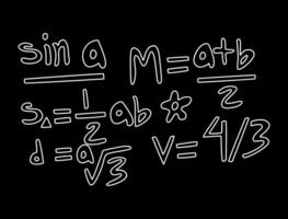 ilustración realista del fondo de la pizarra de matemáticas vector