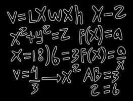 ilustración realista del fondo de la pizarra de matemáticas vector