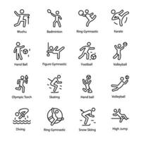 paquete de Deportes y juego de azar icono vectores