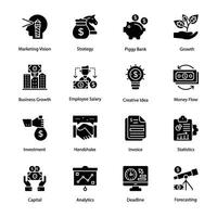 Pack of Money Flow Icons vector