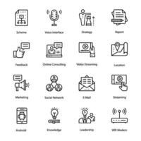 Pack of Social Media Chat Icons vector