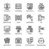 Pack of Film and Cinema Icons vector