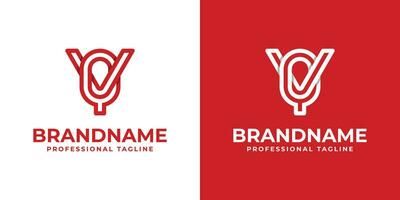 Modern Letter VQ Monogram Logo Set, suitable for business with VQ or QV initials vector