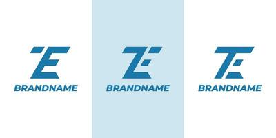 Modern Letter TE or ZE Monogram Logo, suitable for business with TE, ET, ZE, or EZ initials vector