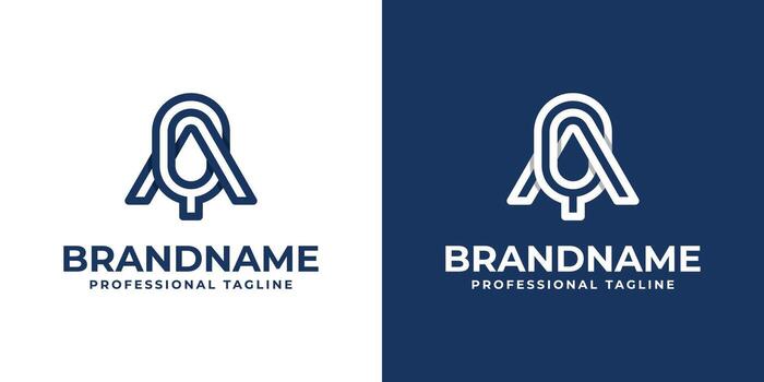 Modern Letter AQ Monogram Logo Set, suitable for business with AQ or QA initials vector