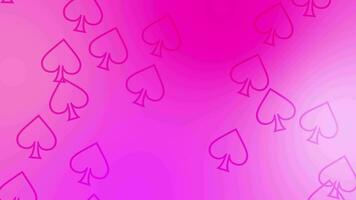 CG of pink and magenta background including spade shaped object video