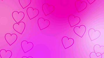 CG of pink and magenta background including heart shaped object video