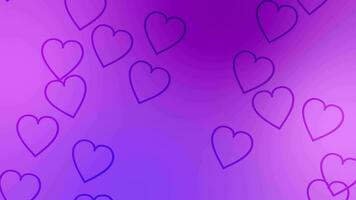 CG of purple background including heart shaped object video