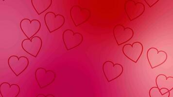 CG of red background including heart shaped object video