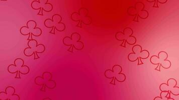 CG of red background including clover shaped object video