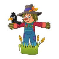 AI generated Scarecrow Clipart Transparent PNG Hd, High-Definition Scarecrow Clipart with Transparency