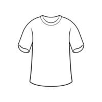 T-shirt line vector isolated on white background.