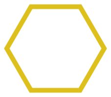 Honeycomb Shape, Beehive or Bee House Form, Hexagonal, can use for Frame, Emblem, Logo Gram, Apps, Pictogram,  Decoration, Ornate, Tile, Mosaic,  Background, Website or Graphic Design Element. PNG