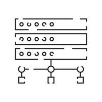 Blockchain and Bitcoin technology line icon set. Vector cryptocurrency icons element. Containing blockchain, distribution, and decentralized finance.