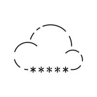 Blockchain vector line icon or design element in outline style.