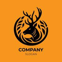 A Symphony of Grace and Power in Deer Logo Expression vector