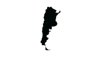 Animation forms an Argentina map icon video