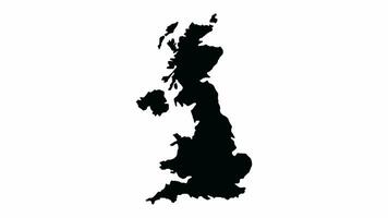 Animation forms a map of Great Britain video