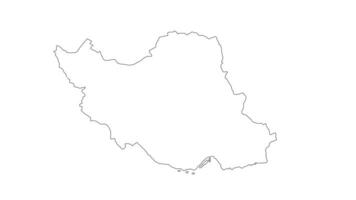 animated sketch map of the country of Iran video