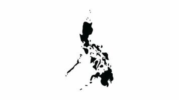 Animation forms a map icon for the Philippines video