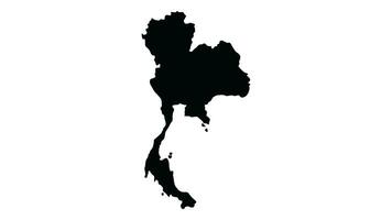 animatie vormen een kaart van Thailand video