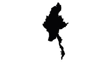 Animation forms the Myanmar map icon video