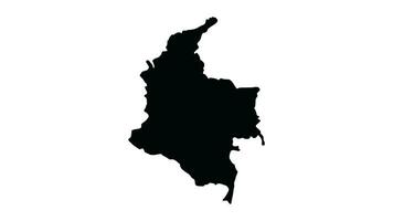 Animation forms a Colombia map icon video