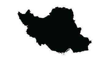 Animation forms a map of the country of Iran video