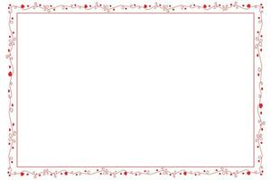 Heart Swirl Romantic Love ornaments isolated border layout, red hearts ornate award frame border, Valentines Day Card Border Square frame design, decorative heart rectangle frame vector element