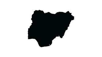 Animation forms a map icon for the country of Nigeria video