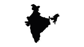 Animation forms a map icon for the country of India video