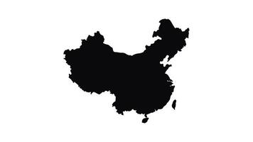 Animation forms a map icon for the country of China video