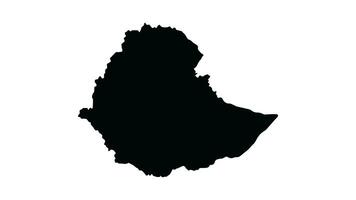 Animation forms a map icon for the country of Ethiopia video