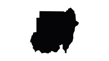 Animation forms a Sudan map icon video