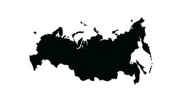 Animation forms a Russian map icon video