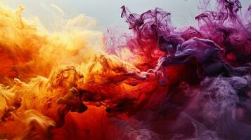 AI generated Colorful abstract background. Smoke and fog wallpaper. photo