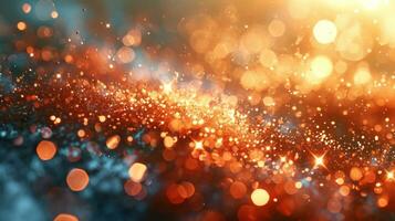 AI generated Shimmering lights. Bokeh effect. Abstract splash background design photo