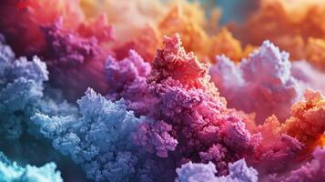 AI generated Floral background. Abstract futuristic background photo