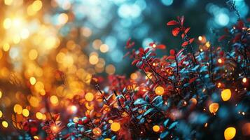 AI generated Floral background. Abstract futuristic background photo