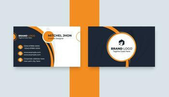 Double sided creative business card template, Professional modern simple unique Visiting design. vector