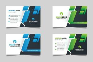 Double sided creative business card template, Professional modern simple unique Visiting design. vector