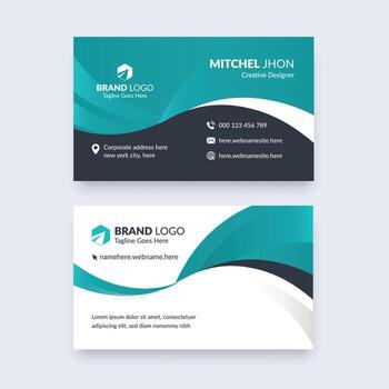 Double sided creative business card template, Professional modern simple unique Visiting design. vector