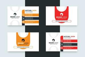 Double sided creative business card template, Professional modern simple unique Visiting design. vector