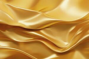 AI generated golden satin background photo