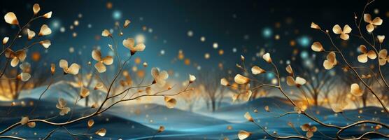 AI generated Blurred branches background photo