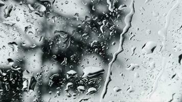chuva em uma carro janela vidro video